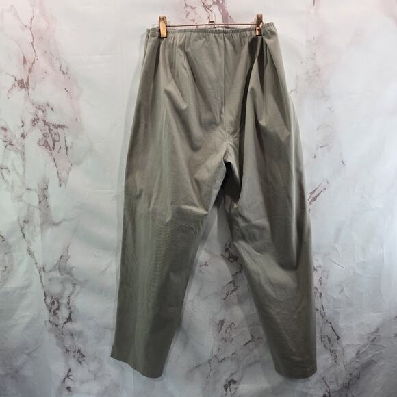 Eileen Fisher Pants Womens Large Tan Khaki Stretch Pull On High Rise Organic - Picture 5 of 11